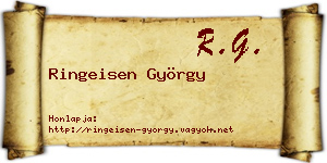 Ringeisen György névjegykártya